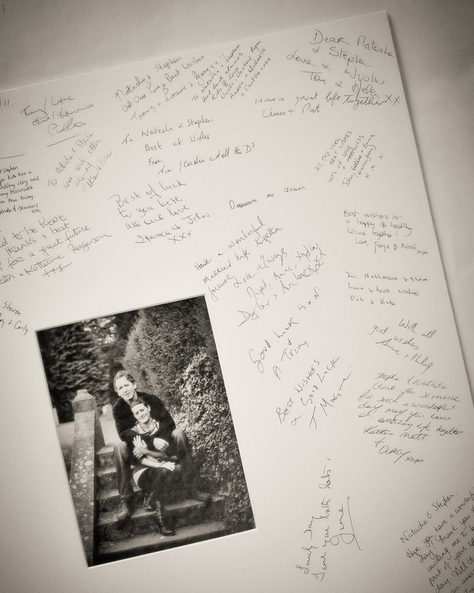 alternative wedding guest book signed photo ideas inspiration. Tara Aherne Photography alternative guest book wedding